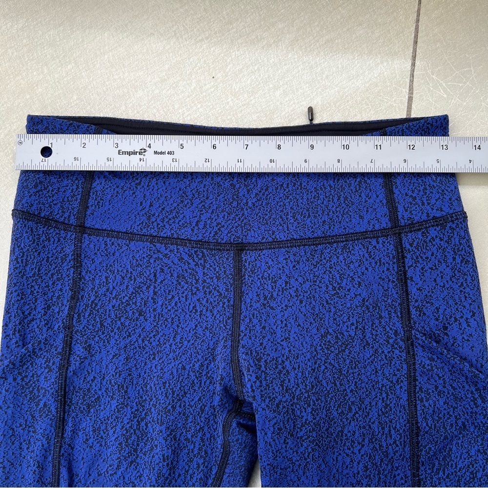 Lululemon Blue and Black Leggings With pockets Women’s Size 6 - Picture 5 of 8